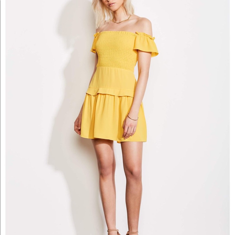 ALI & JAY M Yellow Casual cocktail Mini Dress